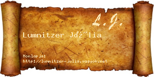 Lumnitzer Júlia névjegykártya